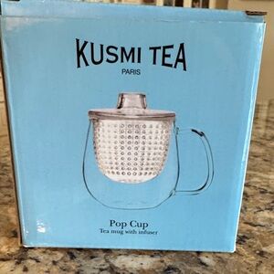NWT Kismi Tea Pop Cup with Infuser - Clear